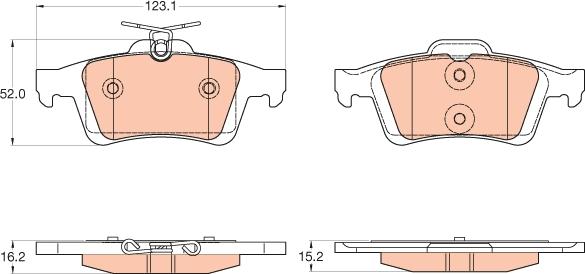 TRW GDB2033 - Brake Pad Set, disc brake onlydrive.pro