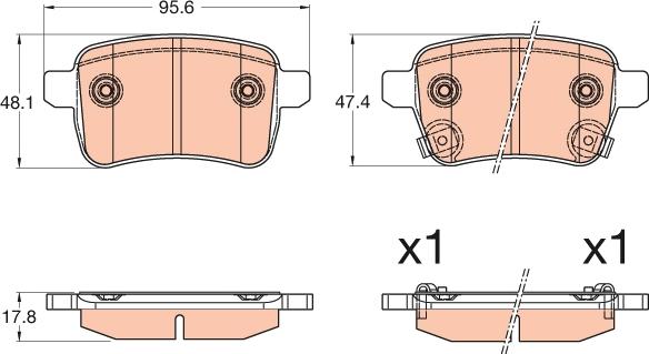 TRW GDB2032 - Piduriklotsi komplekt,ketaspidur onlydrive.pro