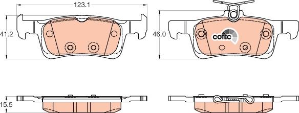 TRW GDB2037 - Brake Pad Set, disc brake onlydrive.pro