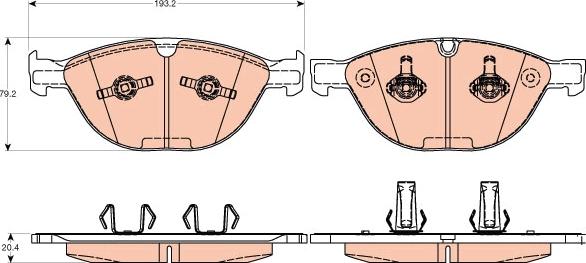 TRW GDB2026 - Brake Pad Set, disc brake onlydrive.pro