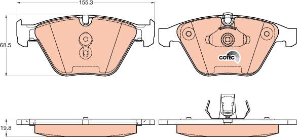 TRW GDB2021 - Brake Pad Set, disc brake onlydrive.pro