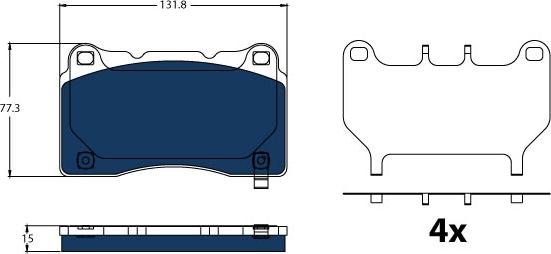 TRW GDB2198BTE - Piduriklotsi komplekt,ketaspidur onlydrive.pro