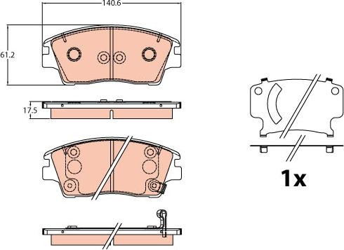 TRW GDB2197 - Brake Pad Set, disc brake onlydrive.pro