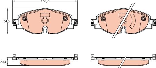 TRW GDB2143 - Тормозные колодки, дисковые, комплект onlydrive.pro