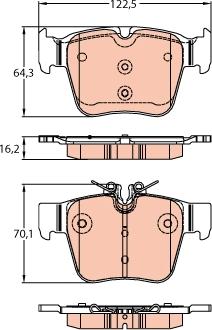 TRW GDB2154 - Brake Pad Set, disc brake onlydrive.pro