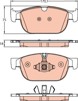 TRW GDB2153 - Brake Pad Set, disc brake onlydrive.pro