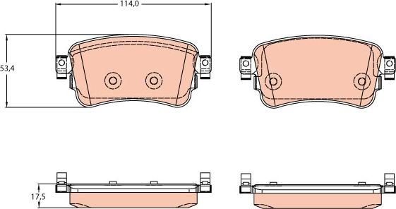 TRW GDB2166 - Brake Pad Set, disc brake onlydrive.pro