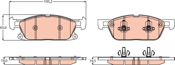 TRW GDB2167 - Brake Pad Set, disc brake onlydrive.pro