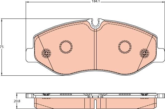 TRW GDB2103 - Brake Pad Set, disc brake onlydrive.pro