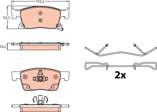 TRW GDB2139 - Piduriklotsi komplekt,ketaspidur onlydrive.pro