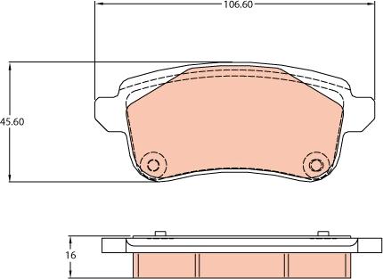 TRW GDB2136 - Brake Pad Set, disc brake onlydrive.pro