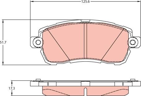 TRW GDB2176 - Brake Pad Set, disc brake onlydrive.pro