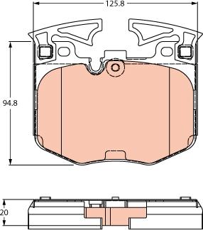 TRW GDB2260 - Piduriklotsi komplekt,ketaspidur onlydrive.pro