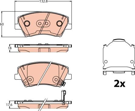 TRW GDB2203 - Bremžu uzliku kompl., Disku bremzes onlydrive.pro