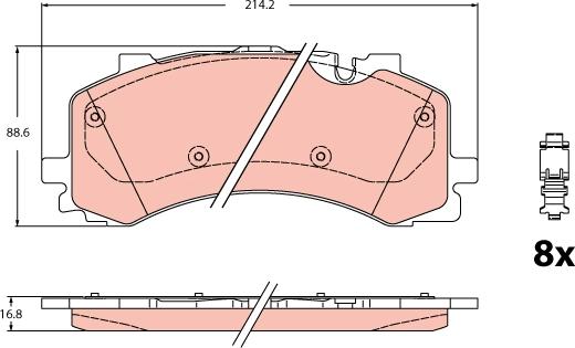 TRW GDB2235 - Piduriklotsi komplekt,ketaspidur onlydrive.pro