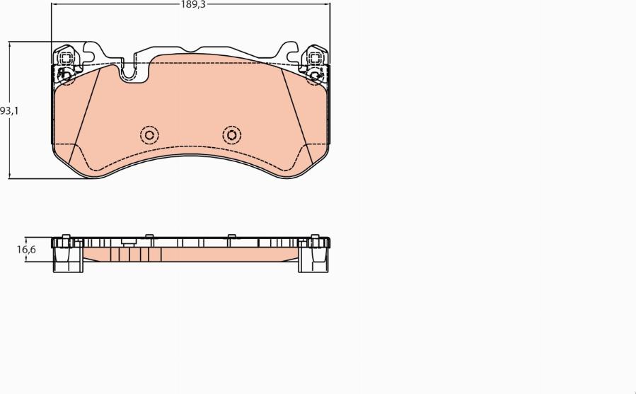 TRW GDB2220 - Brake Pad Set, disc brake onlydrive.pro