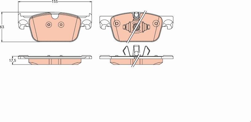 TRW GDB2221 - Brake Pad Set, disc brake onlydrive.pro