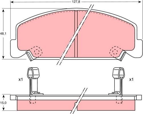 TRW GDB764 - Brake Pad Set, disc brake onlydrive.pro