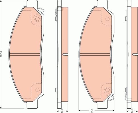 TRW GDB7619 - Brake Pad Set, disc brake onlydrive.pro