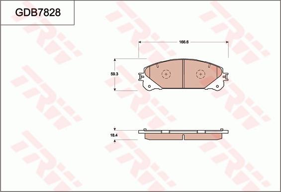 TRW GDB7828 - Brake Pad Set, disc brake onlydrive.pro