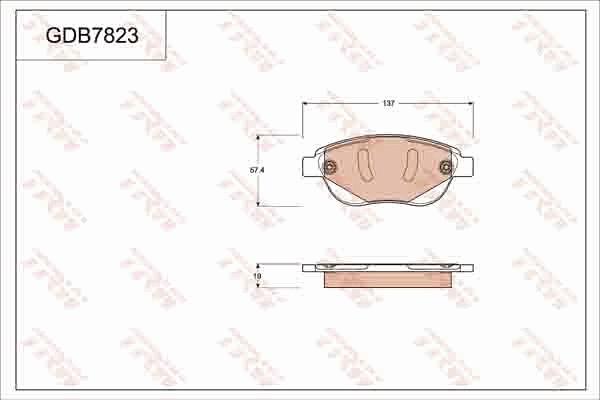 TRW GDB7823 - Brake Pad Set, disc brake onlydrive.pro