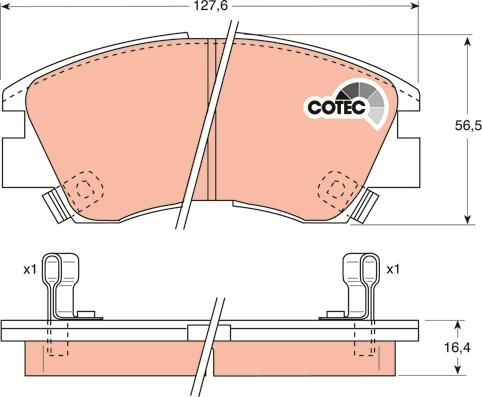 TRW GDB729 - Brake Pad Set, disc brake onlydrive.pro