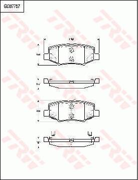 TRW GDB7757 - Brake Pad Set, disc brake onlydrive.pro