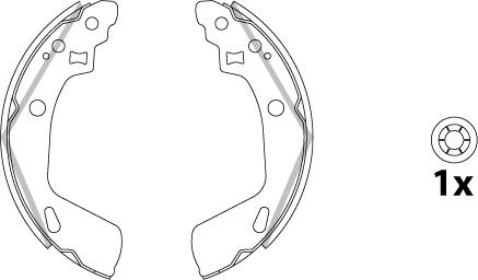 TRW GS8865 - Brake Shoe Set, parking brake onlydrive.pro