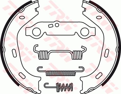 TRW GS8218 - Brake Shoe Set, parking brake onlydrive.pro