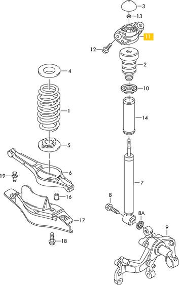 VAG 3C0 513 353D - Top Strut Mounting onlydrive.pro