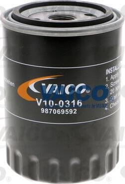 VAICO V10-0316 - Alyvos filtras onlydrive.pro