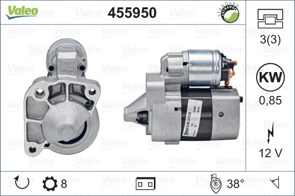 Valeo 455950 - Starter onlydrive.pro