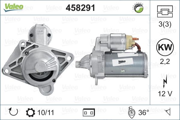 Valeo 458291 - Käynnistinmoottori onlydrive.pro