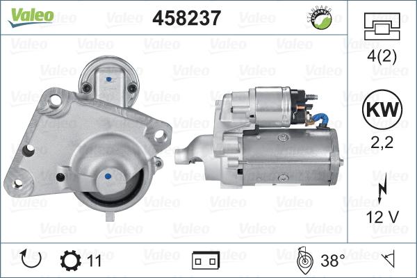 Valeo 458237 - Starter onlydrive.pro