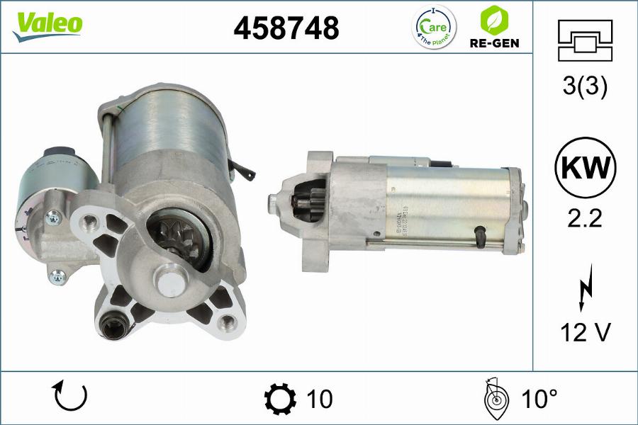 Valeo 458748 - Starter onlydrive.pro