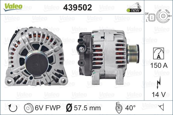 Valeo 439502 - Alternator onlydrive.pro