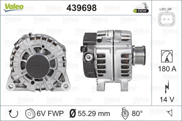 Valeo 439698 - Laturi onlydrive.pro