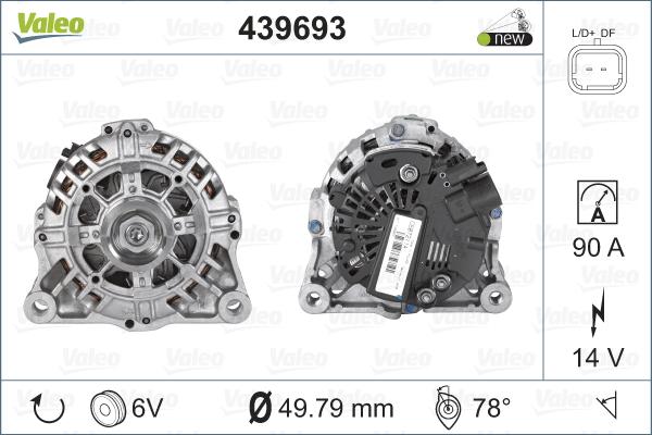 Valeo 439693 - Kintamosios srovės generatorius onlydrive.pro