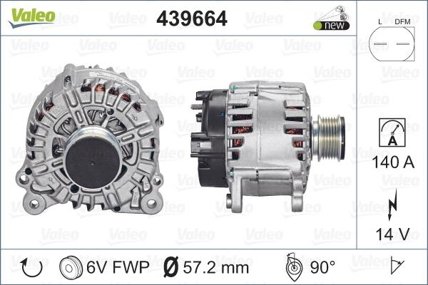 Valeo 439664 - Kintamosios srovės generatorius onlydrive.pro