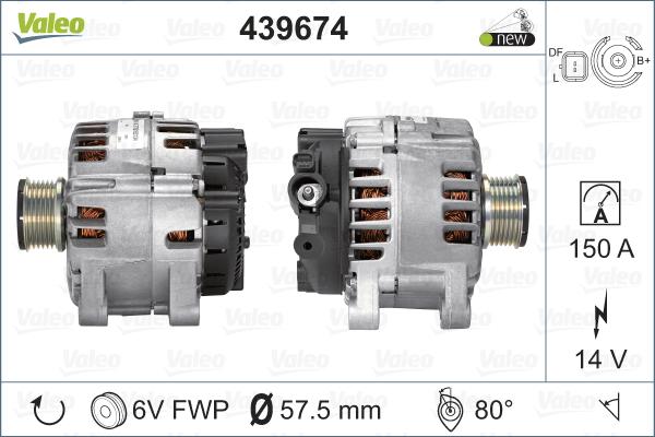 Valeo 439674 - Kintamosios srovės generatorius onlydrive.pro