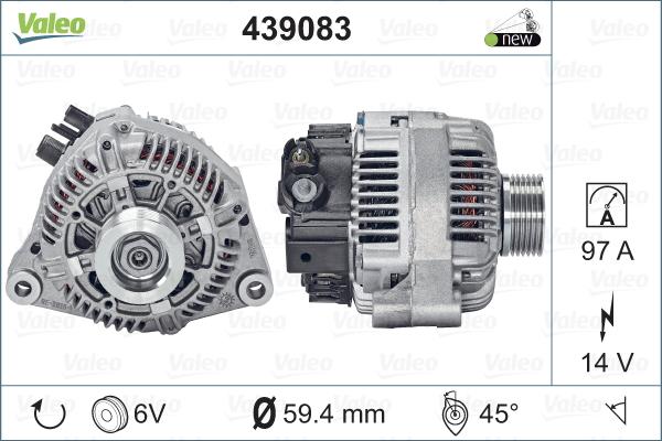 Valeo 439083 - Kintamosios srovės generatorius onlydrive.pro