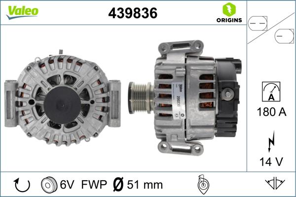 Valeo 439836 - Kintamosios srovės generatorius onlydrive.pro