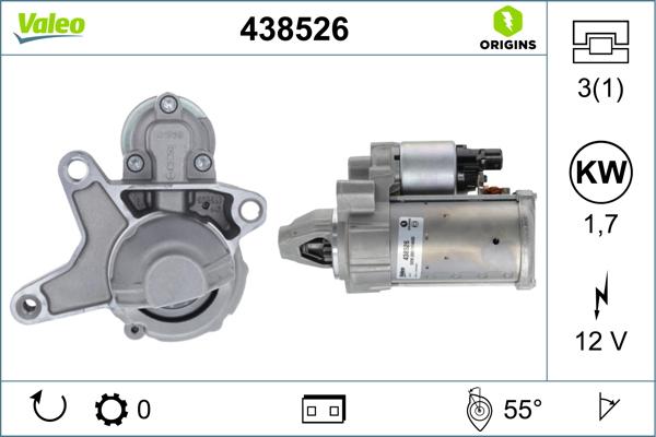 Valeo 438526 - Starter onlydrive.pro