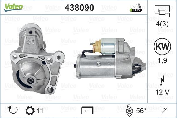 Valeo 438090 - Starter onlydrive.pro