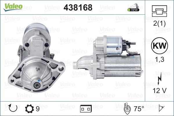 Valeo 438168 - Starter onlydrive.pro