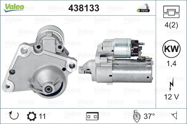 Valeo 438133 - Starter onlydrive.pro