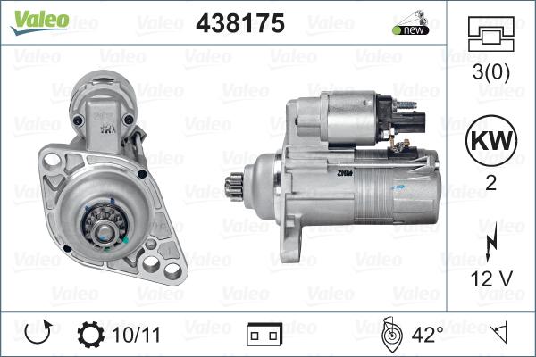 Valeo 438175 - Käynnistinmoottori onlydrive.pro