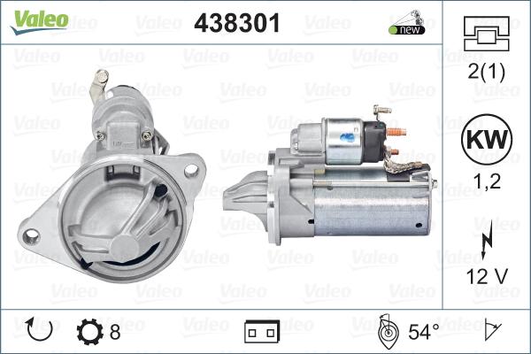 Valeo 438301 - Starter onlydrive.pro