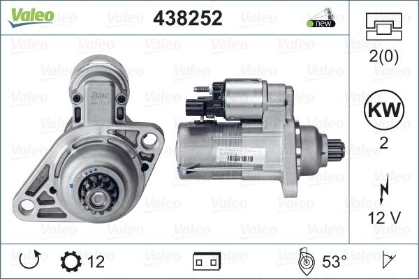 Valeo 438252 - Starter onlydrive.pro