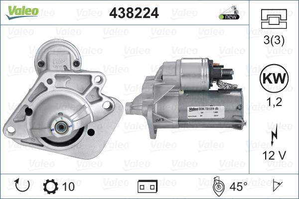 Valeo 438224 - Käynnistinmoottori onlydrive.pro